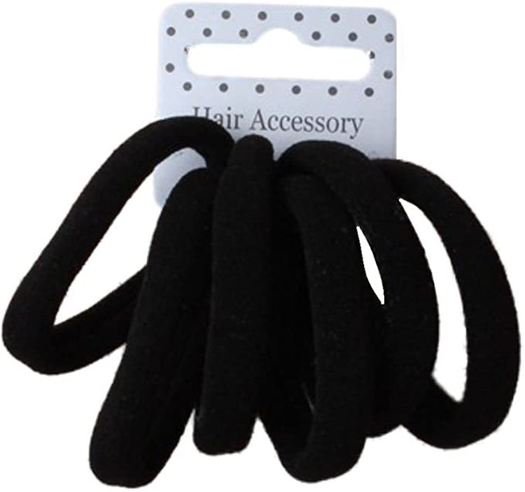 Picture of 6791 / 7911 JERSEY ELASTICS - BLACK CARD OF 6 - 1CM THICK